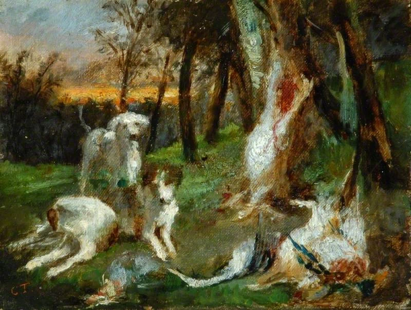 Paesaggio boscoso con cani e selvaggina morta - Bowes Museum, Barnard Caste
